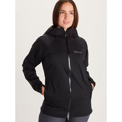 Marmot PreCip Stretch Jackets - Womens Rain Jacket Black CA8371096 Canada